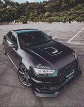 Audi RS4 S4 A4 (all models) B9 / B9.5 2017-ON with Aftermarket Parts - Hood Carbon Fiber from Karbel Carbon